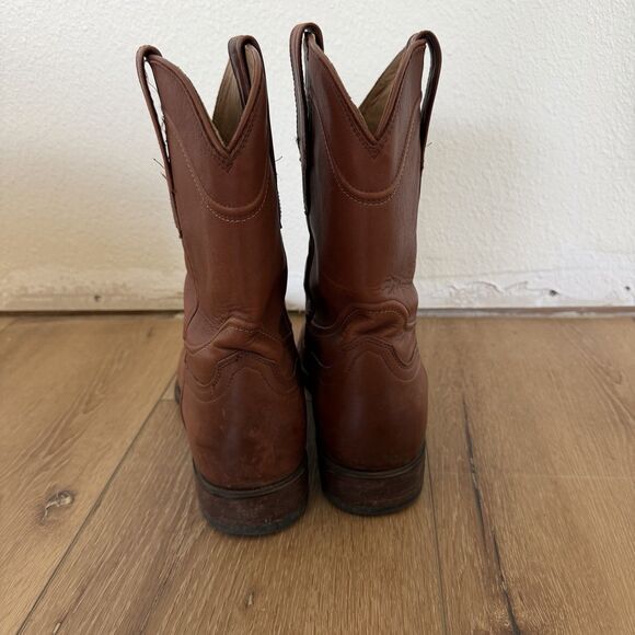 TECOVAS The Earl Cowboy Boots Scotch Brown Leather Goat MENS 10 D Made In MEXICO main image 6